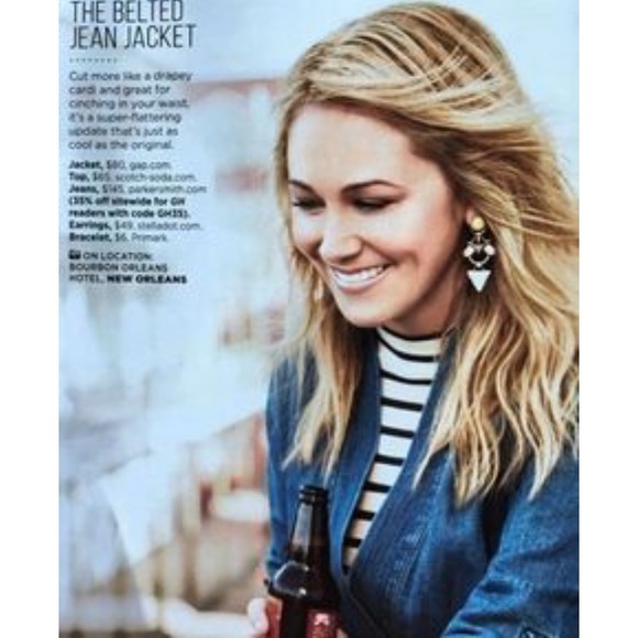 Stella & Dot | Sunshine Yellow+Gray🌞🐺⛅️Pavilion Chandelier Earrings [3in… - Picture 3 of 8